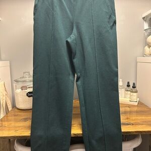JCrew Women’s Green Pintuck Pants